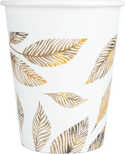 Pahare de hârtie Gri Ramuri 200 ml, 8 buc