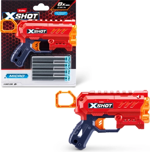 X-Shot Excel Micro 2.0 blaster – pistolă pentru săgeți din spumă (8 săgeți)