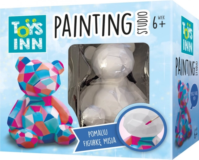 Figurină ursuleț, care trebuie pictată