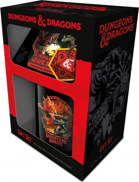 Set cadou Dungeons & Dragons – cană, suport și breloc