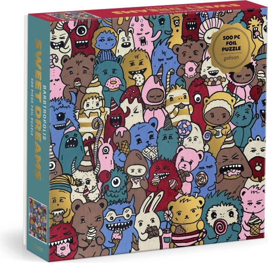 Puzzle metalice pătrate Galison Vise dulci, 500 de piese