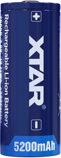 Baterie Li-ion reîncărcabilă XTAR 26650 5200 mAh 3,6 V (button top)