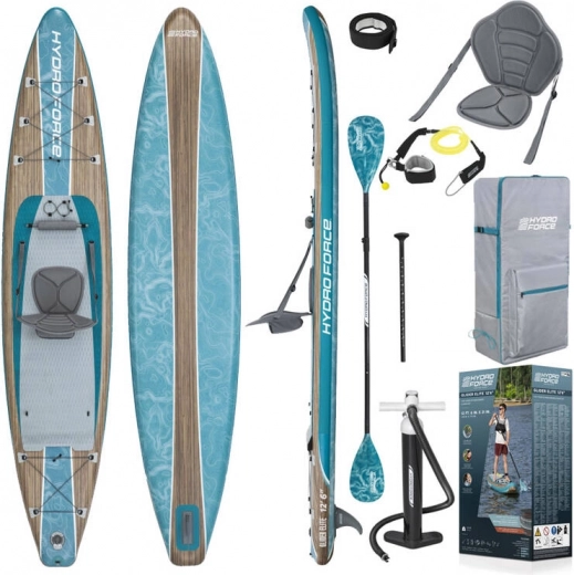 Paddleboard gonflabil Hydro-Force Glider Elite 381x79x15cm 2în1