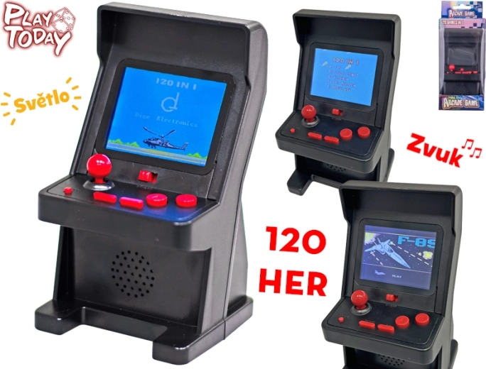 Consolă portabilă de jocuri Play Today cu 120 de jocuri și ecran color