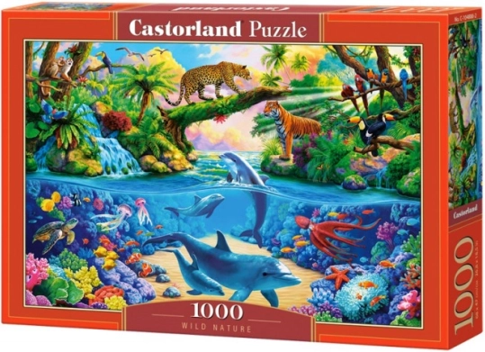 Puzzle 1000 piese Natura sălbatică, delfini