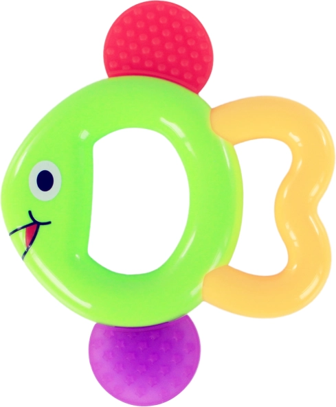 Zornăitoare și inel de dentiție în formă de pește