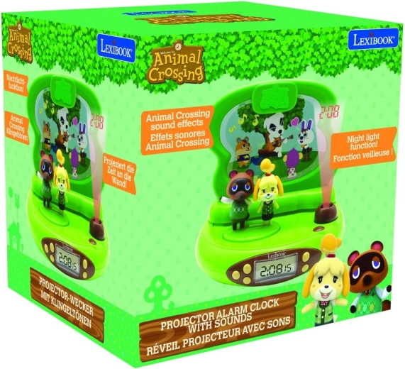 Ceas deșteptător 3D cu proiector Animal Crossing