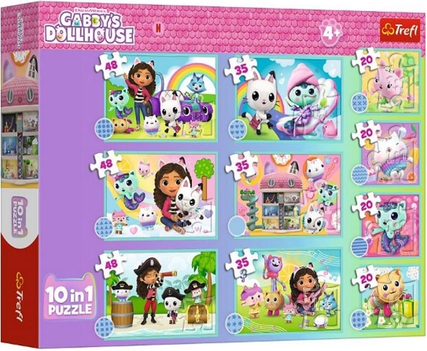 Puzzle 10 în 1 Gabby și lumea ei