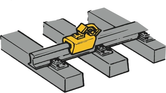 Opritoare de șină galbene ROCO, set 12 buc
