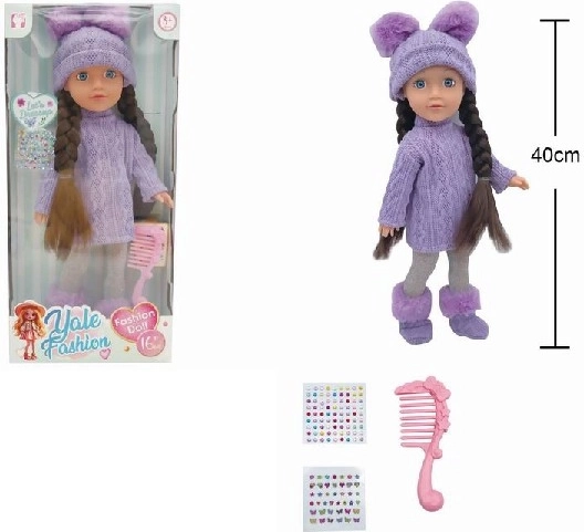 Păpușă 30 cm cu accesorii, bea și face pipi