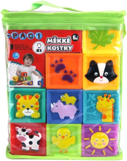 Cuburi moi cu sunet Paci-Paci cu animale - 9 buc.