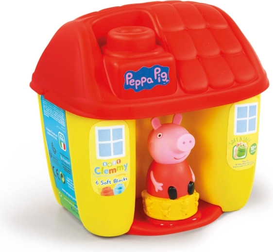 Clemmy baby Peppa Pig găletușă cu cuburi moi