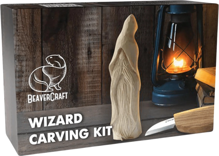 BeaverCraft set DIY pentru sculptură – vrăjitor (Wizard) pentru începători