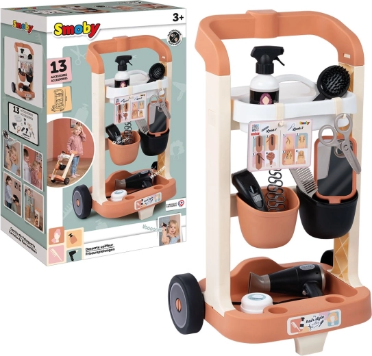 Cărucior pentru mică coafeză cu accesorii