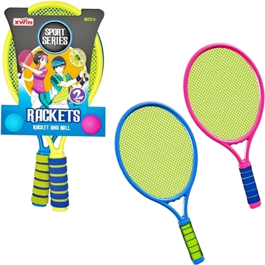 Set de tenis pentru copii cu 2 rachete și 2 mingi