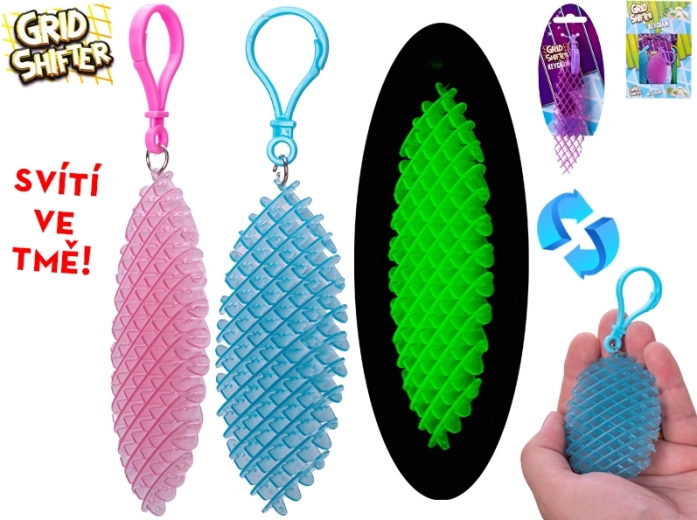 Breloc antistres Grid Shifter care luminează în întuneric