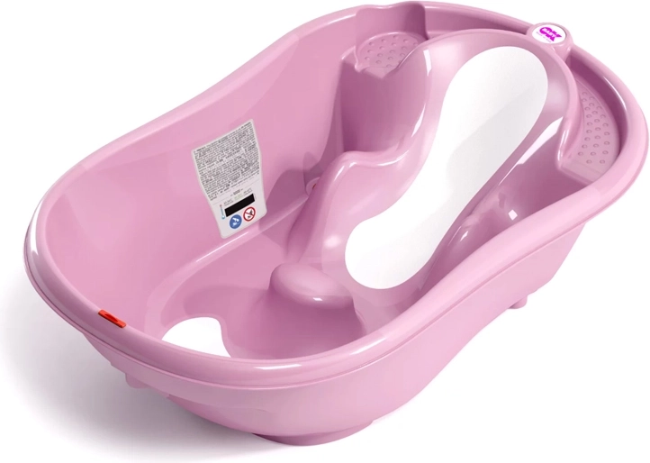 OK Baby cădiță de baie pentru bebeluși, extensibilă, Onda Evolution, roz