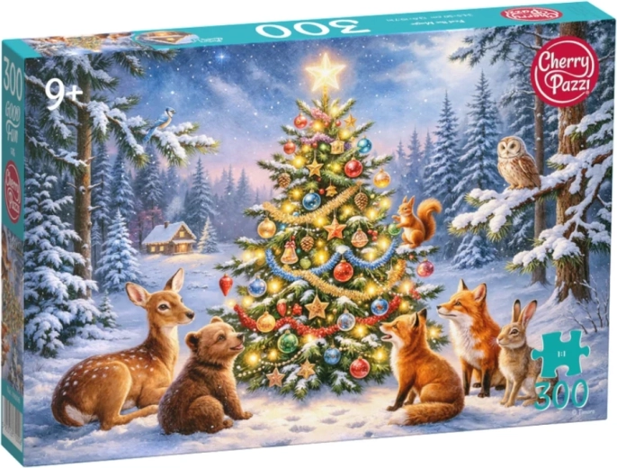 Puzzle Cherry Pazzi Crăciun în pădure, 300 de piese