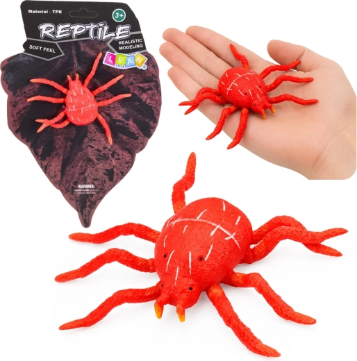Figurină realistă din cauciuc – păianjen roșu, 12 cm