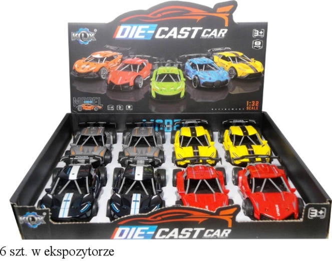 Mașinuță sport metalică cu sunet și mecanism cu tragere înapoi