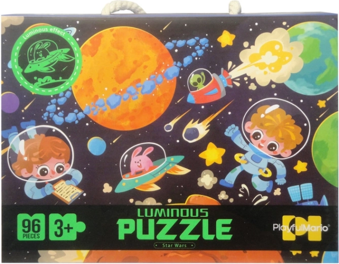 Puzzle 96 piese care strălucesc în întuneric