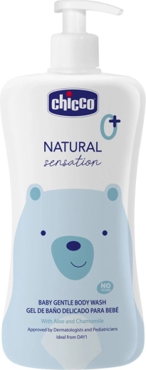 Chicco gel de duș cu aloe vera și mușețel Natural Sensation 500 ml (de la naștere)