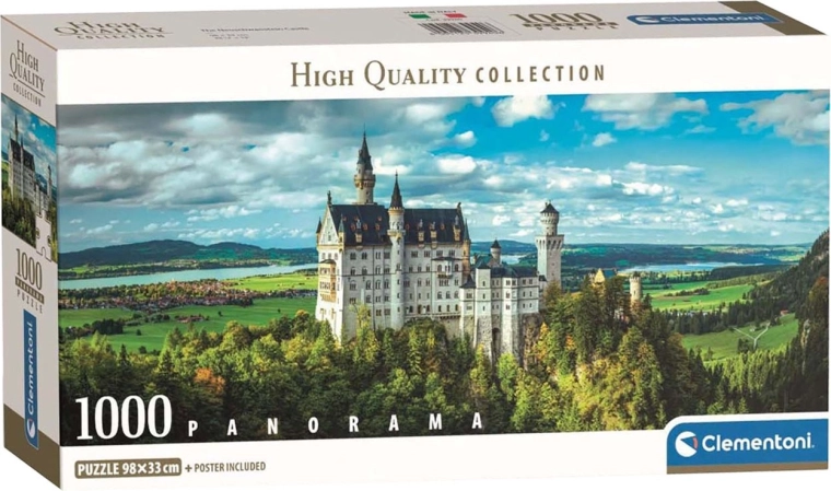 Puzzle panoramic CLEMENTONI – castelul Neuschwanstein, 1000 piese
