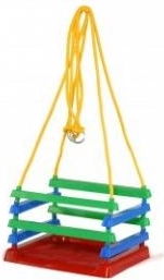 Leagăn din plastic cu bare de siguranță rabatabile