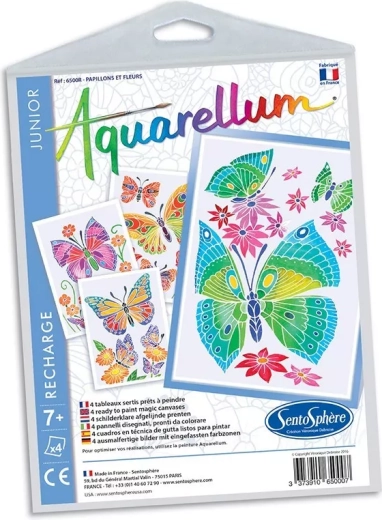 Sentosphere set de imagini pentru acuarelă Junior – fluturi și flori