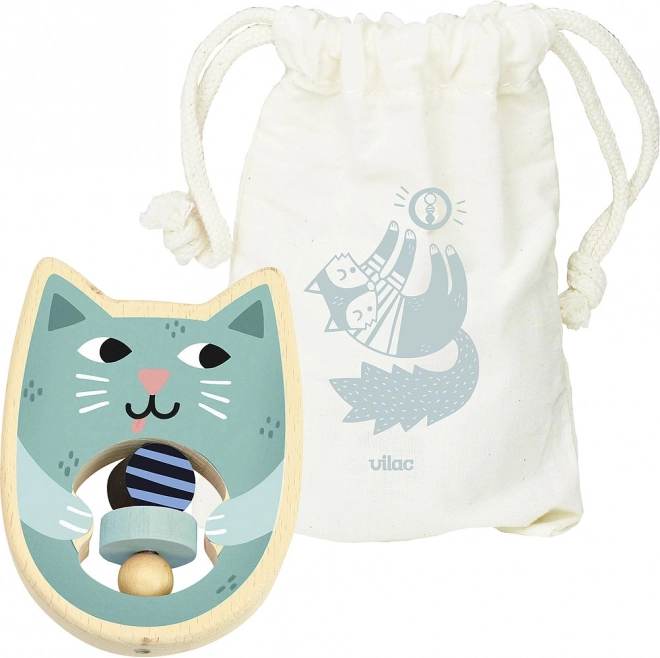 Zornăitoare din lemn pisică VILAC