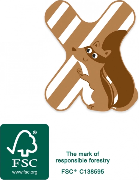 literă din lemn x small foot