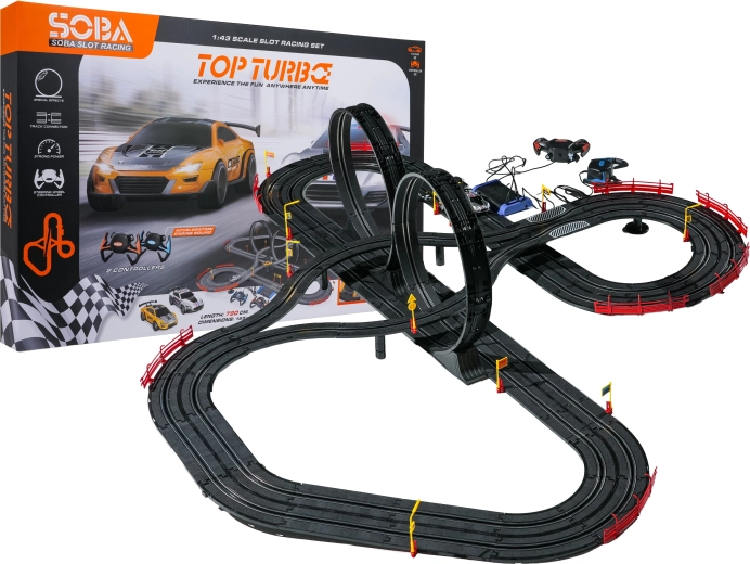 Pistă de curse electrică TOP TURBO XXL 790 cm
