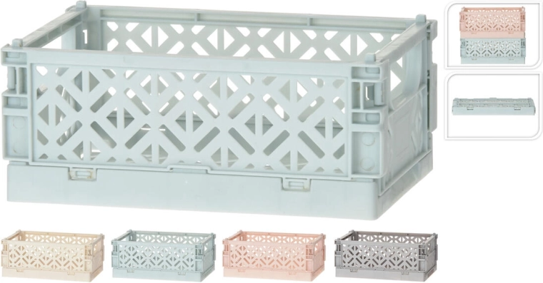 Ladă pliabilă din plastic 10 × 15 × 6 cm – mix de culori