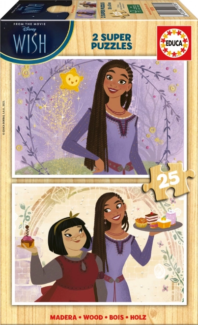 Educa puzzle din lemn Dorințe 2×25 piese