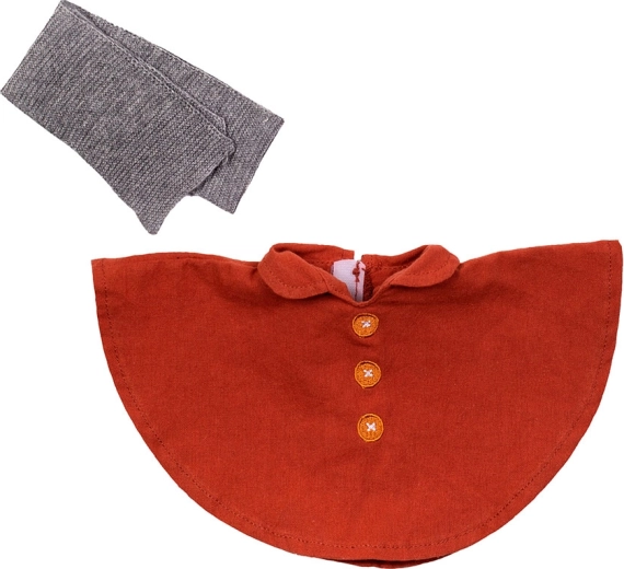 Rubens Barn EcoBuds ținută de toamnă pentru păpuși – pelerină tip poncho și eșarfă