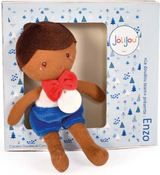 Păpușă Doudou Jolijou Enzo 16 cm albastră