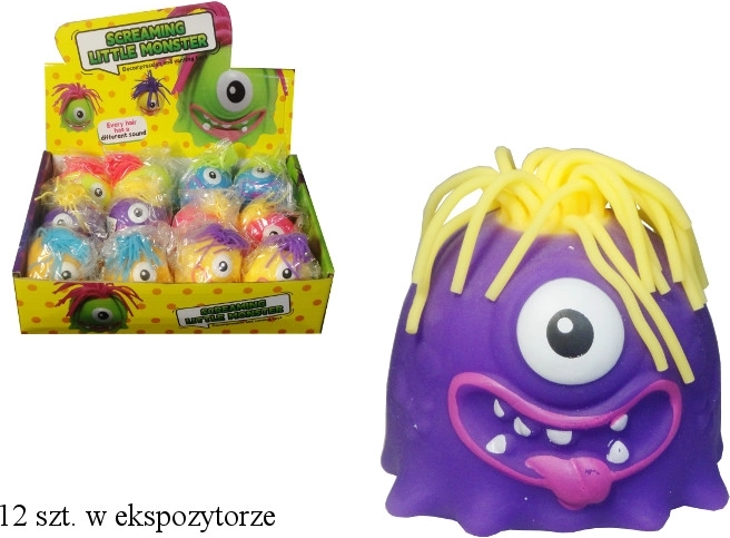 Monstruozitate din cauciuc, cu un singur ochi, de strâns în mână