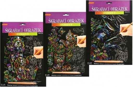 Imagine de zgâriat curcubeu Câini 20x25 cm