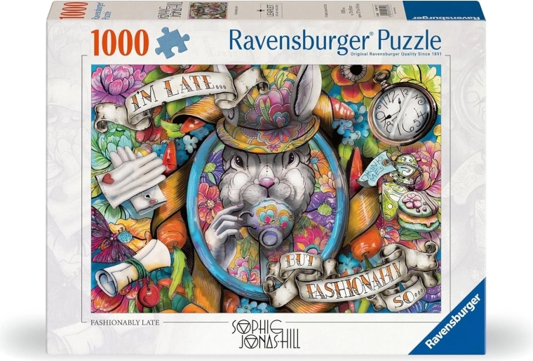 Puzzle Ravensburger „Târziu, dar cu stil” 1000 de piese