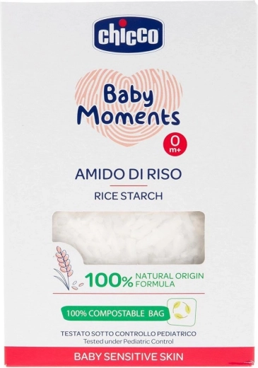 Chicco amidon de orez pentru baie Baby Moments Sensitive 100% bio 250 g