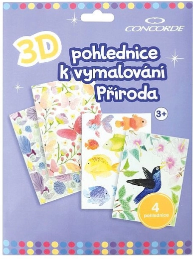 Cartoline 3D de colorat Natură