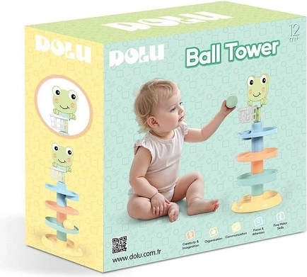 DOLU pistă turn pentru bile cu tobogan
