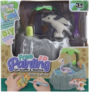 Set de colorat dinozauri cu duș