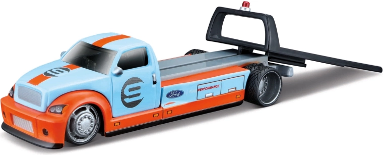Maisto Flatbed 2019 Ford GT Heritage Edition albastru deschis 1:64