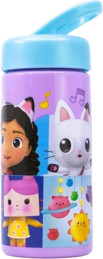 Sticlă din plastic Gabby’s Dollhouse cu pai retractabil 410 ml
