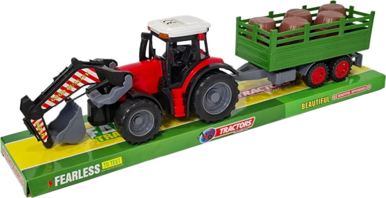 Tractor cu remorcă și încărcător frontal – set agricol pentru copii