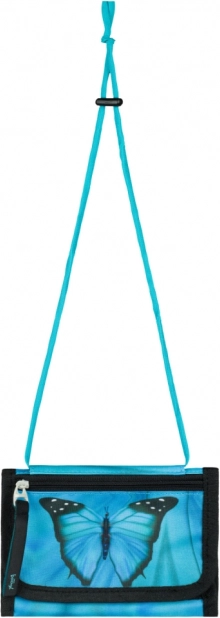 Portofel de gât cu motiv de fluture