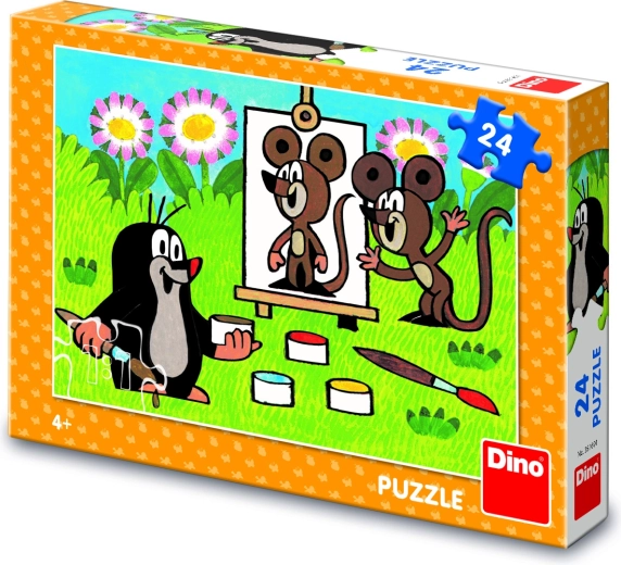 Krtek pictor puzzle pentru copii Dino 24 piese
