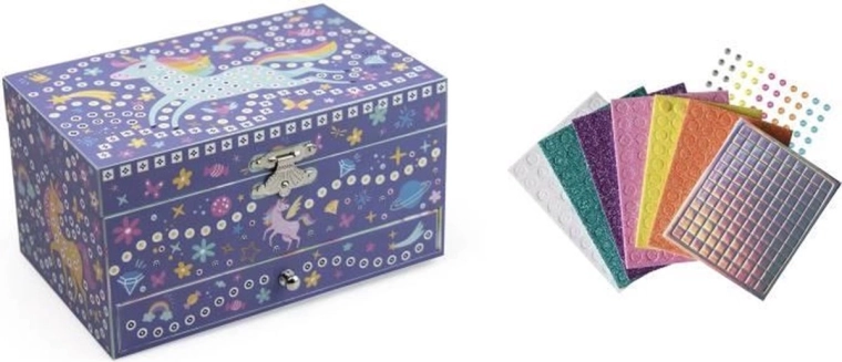 Cutie muzicală de bijuterii 3D mozaic cu unicorn Stick & Fun