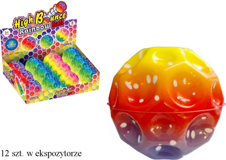 Mingea săritoare din cauciuc în degradeu curcubeu